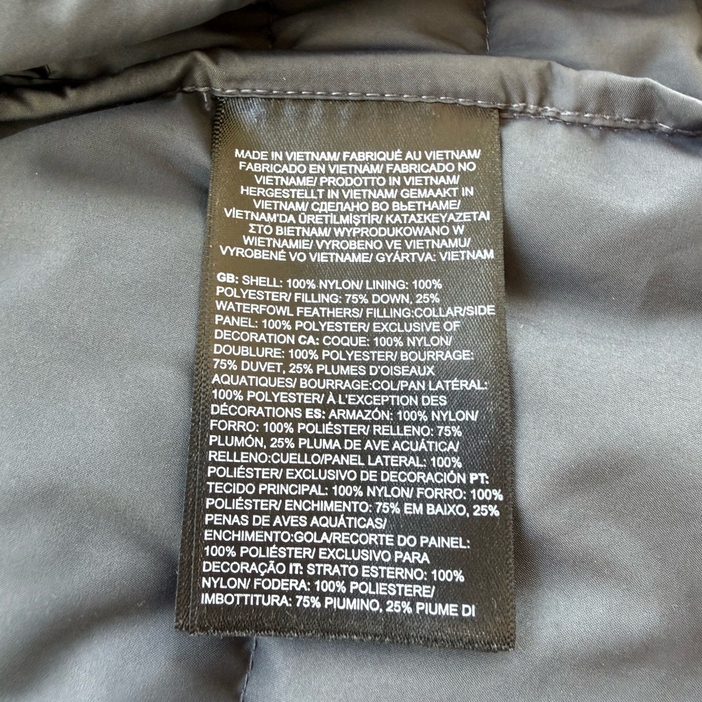 The North Face Aconcagua Down Jacket Women’s Size L Charcoal Gray Zip Pockets - Picture 9 of 9